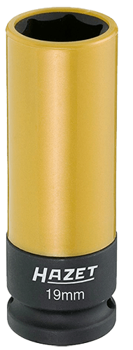 Hazet 1/2" konehylsy 19mm keltainen (suojattu, pitkä)