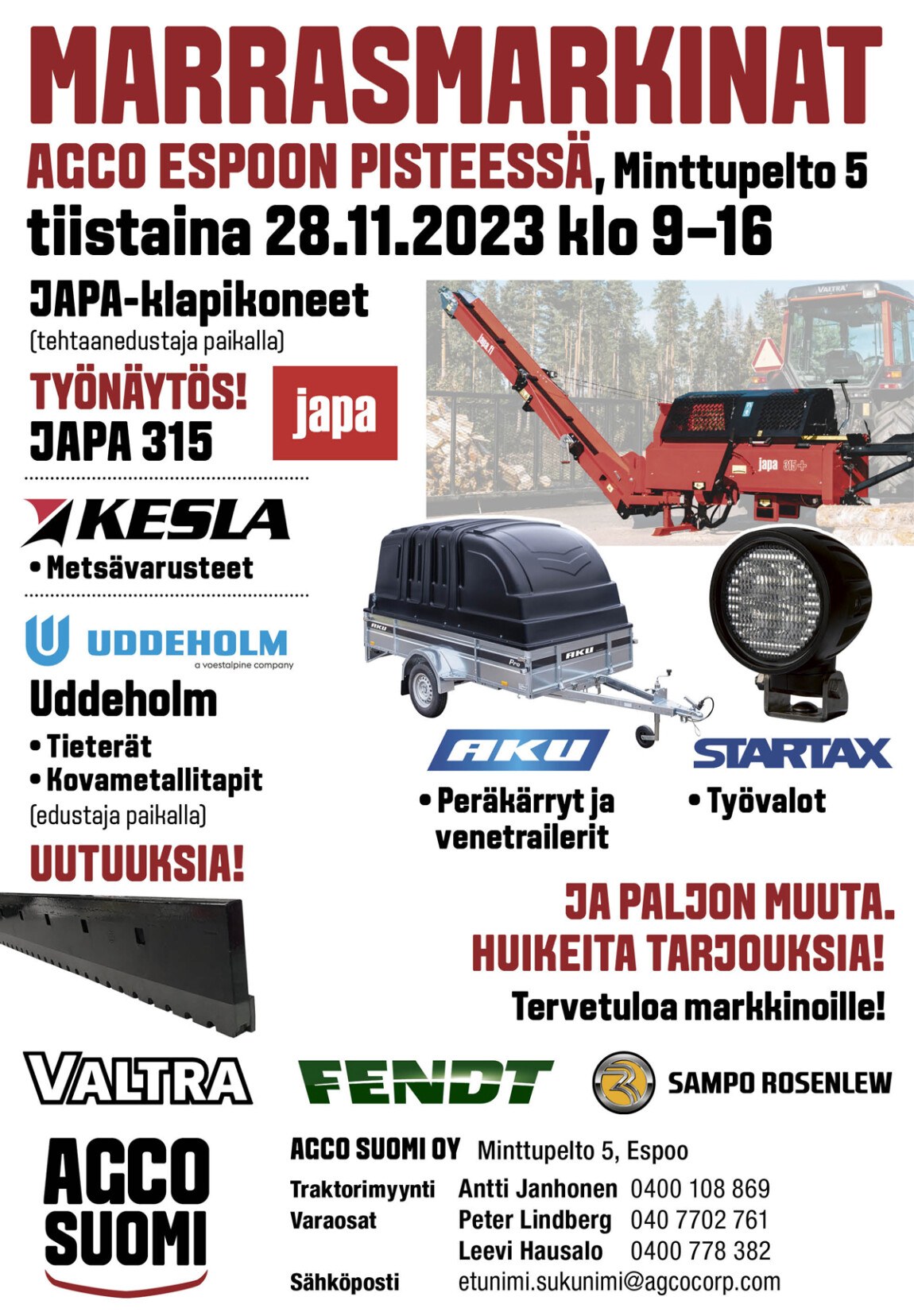 Agco Suomi Espoon Marrasmarkkinat Agco Suomi